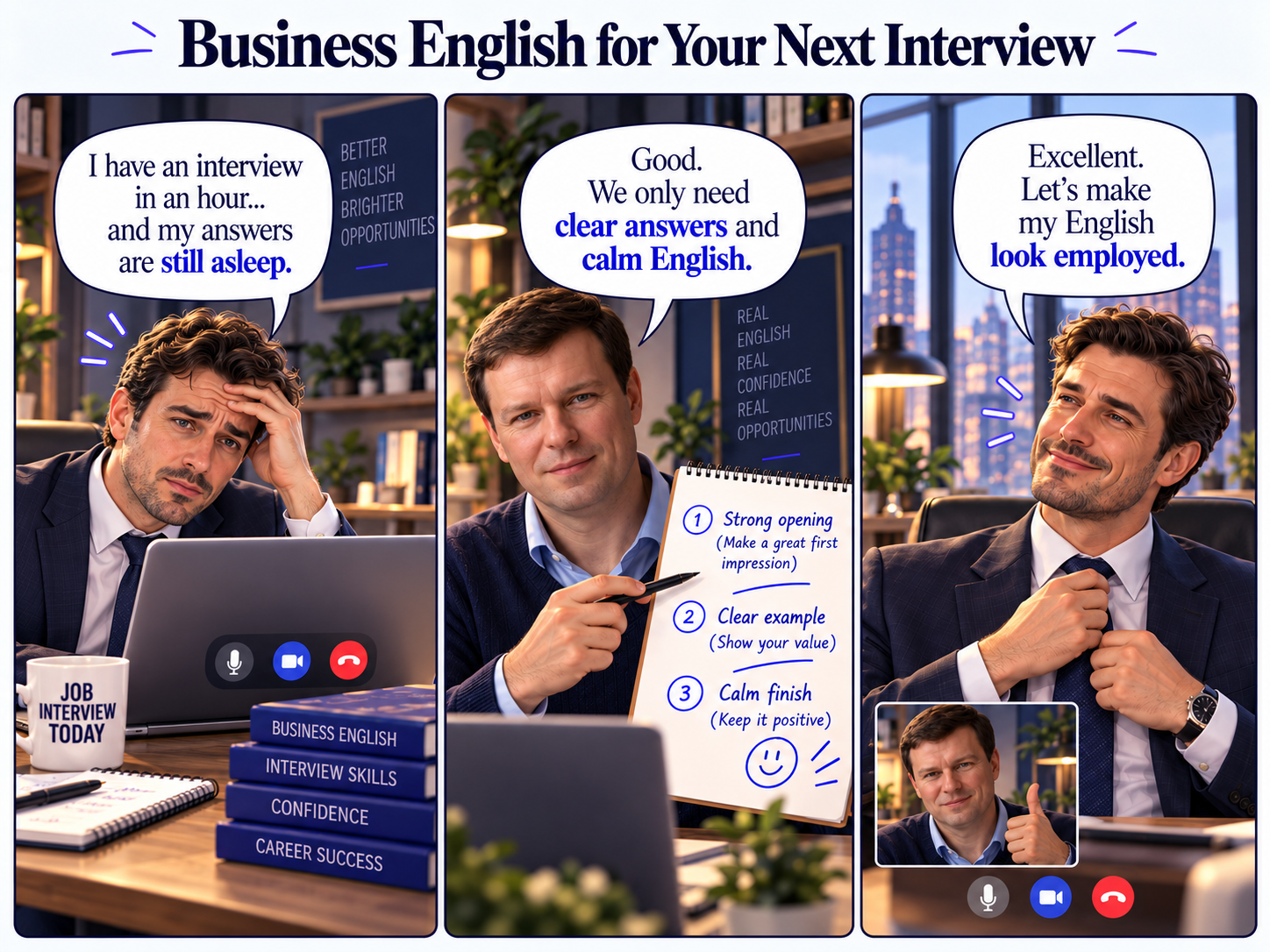 Business English for interview comic