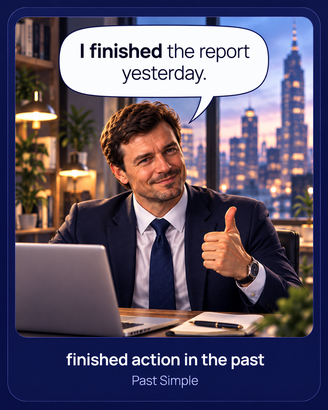 Present Perfect card: I have already done the homework.